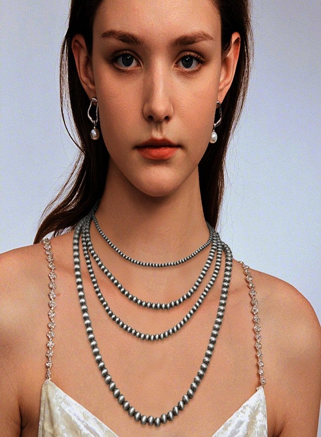 GAOKOXI Navajo Pearl Necklace Western Beaded Layered Pendant Necklace for Women Cowgirl Trendy Jewelry Christmas - Image 5